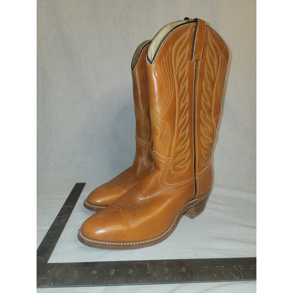 Mens Double H Vintage Cowboy Boots Light Brown 10.5